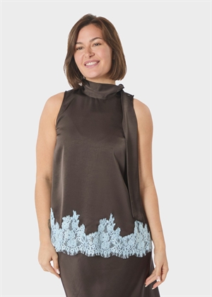 Lorenz lace top Dark Brown Neo Noir 